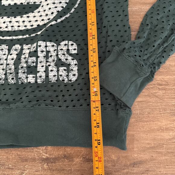 NFL Greenbay Packers Fashion Jersey Off Shoulder Shirt Size Small - Picture 5 of 8